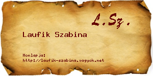 Laufik Szabina névjegykártya