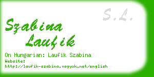 szabina laufik business card